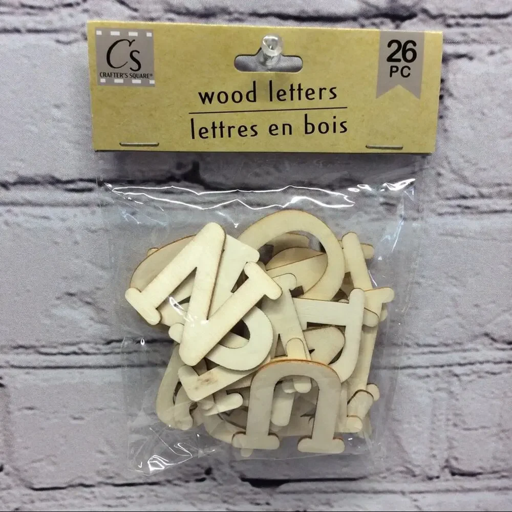 Crafter's Square Wood Letters 2 Pack 52 Pieces Total Educational Arts Crafts NIP